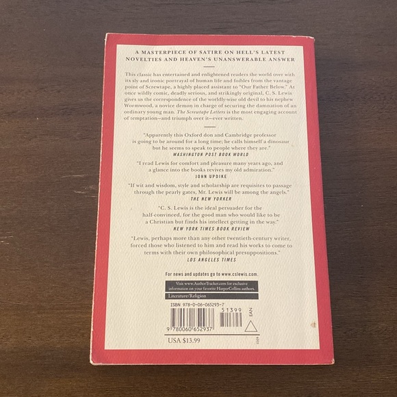 C.S. Lewis’s Perelandra (2003) and The Screwtape Letters (2000) Paperback Bundle - Picture 8 of 9